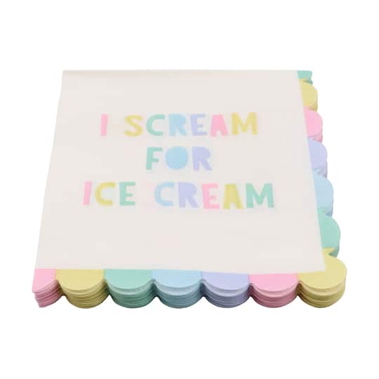 Scream for Ice Cream Paper Beverage Napkins, 20ct. by Celebrate It™